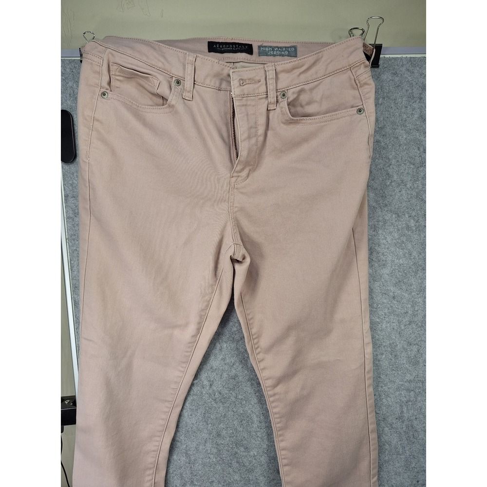 Aeropostale Womens High Waisted Jegging Mauve Pink Stretch Pants Size 8 Regular